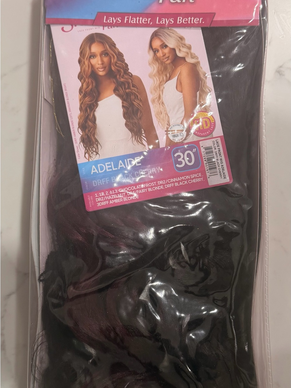 Adelaide 30" Synthetic Wig — Natural Black Cherry for Women /Unopened